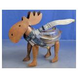Metal Moose Tealight Candle Holder