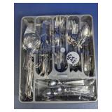 Assorted Metal Flatware Set w/ Tray