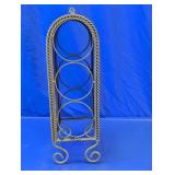 Bronze Wrought Iron 3-Tier Bottle Rack