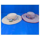 (2) Wide Brim Sun Hats and Colombia Fedora