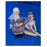 Vintage Ballerina & Winter Girl Figurines