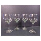 Clear Stemmed Wine Glasses Set