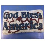 God Bless America Patriotic Tapestry Pillow
