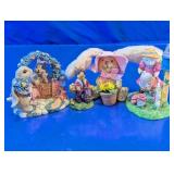Vintage Mervynï¿½s 1997 Bunny & Lamb Figurine Lot