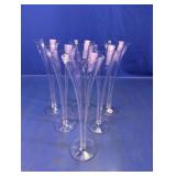 Elegant Fluted Clear Glass Vases