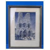Framed Cathedral Art Print by R. Lenoman