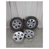 (4)Jeep Rims w/2 General Tires Lot