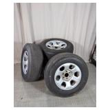 (4)Michelin 265/70R18 Tires w/Rims Lot