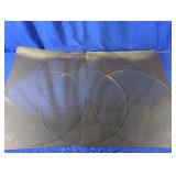 (5)Large Round Glass Table Tops Lot