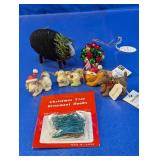 Mixed Christmas Ornaments & Hooks Set