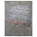 Vintage Style Distressed Medallion Area Rug