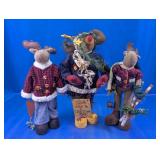 Christmas Moose Figurine Plush Decor