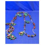 Vintage Wooden Santa Christmas Tree Garland