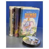 Disney VHS Cases and Assorted DVD Discs