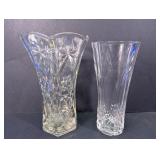 Clear Cut Glass Vases