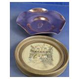 Scalloped Metal Dish & Framed Print