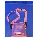 Metallic Pink Crossbody Tech Pouch