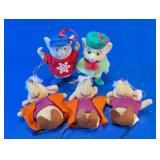 Disney Mouse Plush Holiday Ornament Figures
