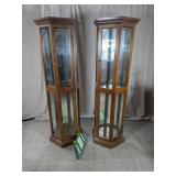 Wood Curio Display Cabinets