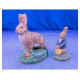 1997 Enesco Haresnickle Rabbit Figurines