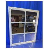 Floral Windowpane Wall Mirror
