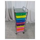 10-Drawer Rolling Storage Cart