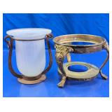 Brass Stand & Frosted Glass Insert
