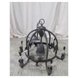 Metal Rooster Motif Chandelier