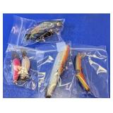 Assorted Fishing Lures in Bags Lot