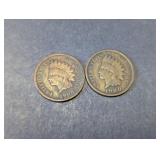 Indian Head Cents (1900 & 1908 United States One