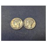 Mercury Silver Dime Coins (Winged Liberty Design)