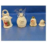 Christmas Angel & Santa Decorative Bells
