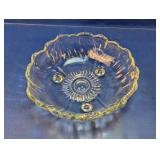 Scalloped Glass Footed Bowl