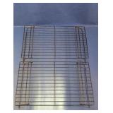 Pair of Rectangular Metal Cooling Racks