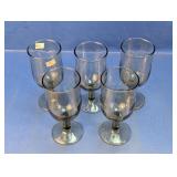 Smoked Gray Stemmed Water Goblets