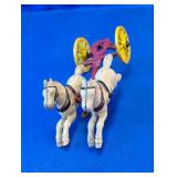 Cast Iron Horse Drawn Wagon Toy Figure