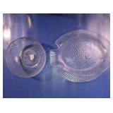 Clear Glass Bowl & Fish Shaped Platter