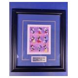 Framed Minnie Through the Years Stamp Display