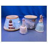 Coastal Lighthouse Themed Glass Decor Set