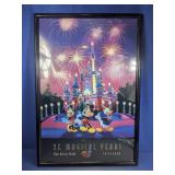 Walt Disney World 25 Years Framed Poster