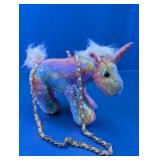Sequin Unicorn Plush Zipper Pouch w/ Chain
