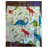 Colorful Dinosaur Patterned Fabric Sheet