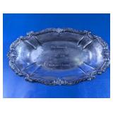 Silver Tone Engraved Anniversary Serving Tray