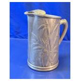 Metal Bamboo Motif Pitcher