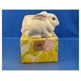 Avon Bunny Ceramic Planter & Candle Holder