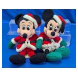 Disney Santa Mickey & Minnie Plush Set