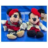 Disney French Mickey & Minnie Plush Set