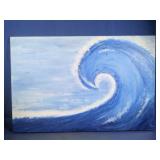 Blue Wave Canvas Painting