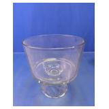 Clear Glass Footed Trifle or Dessert Bowl