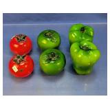 Decorative Glass Fruit and Vegetable Set